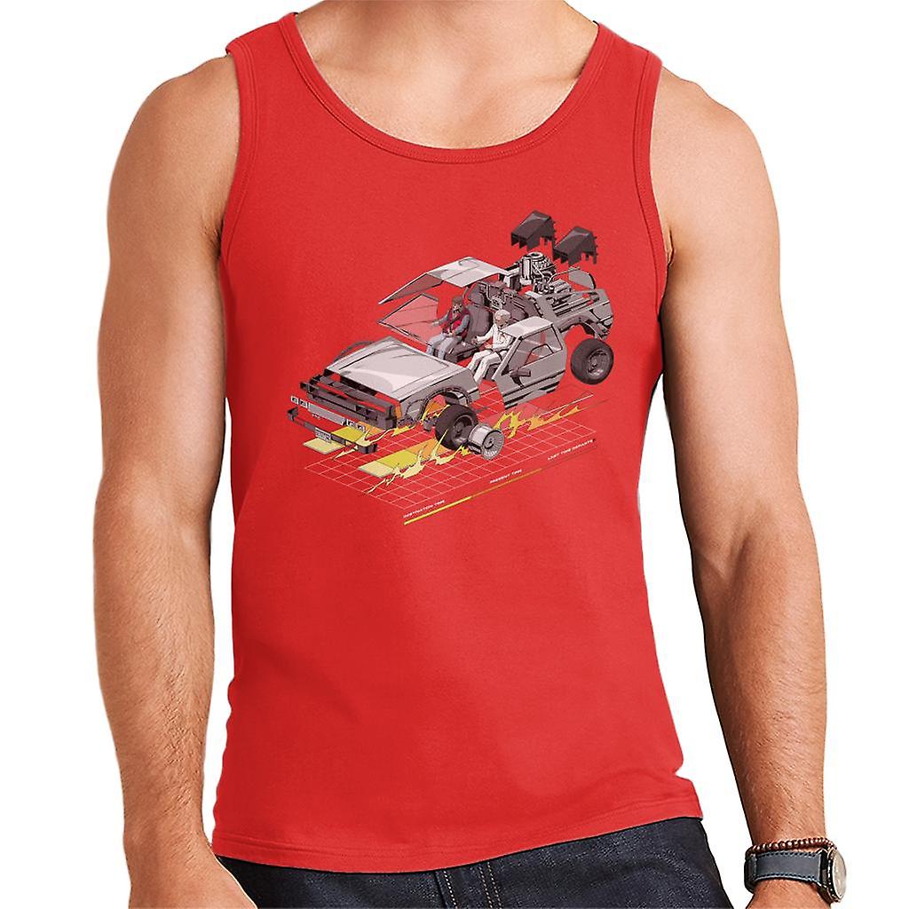 Back to the Future Delorean 3D Men's Vest