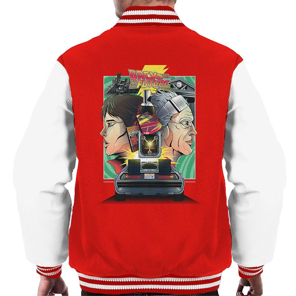 Back to the Future Doc Vs Marty Men's Varsity Jacket