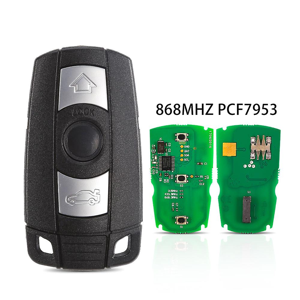 Car Remote Key 315/433/868 Mhz Smart Card Key For Bmw 1/3/5/7 Series Cas3 X5 X6 Z4 Auto Keyless Control Pcf7953 Chip Ch