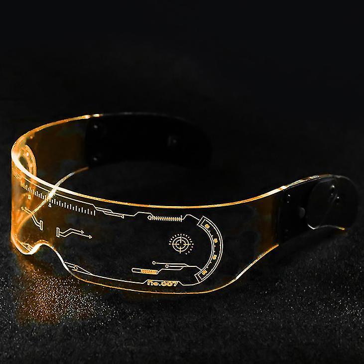 オレンジ Led ルミナス グラス 5 色未来的電子バイザー グラス ライト アップ パーティー Az550 用メガネ