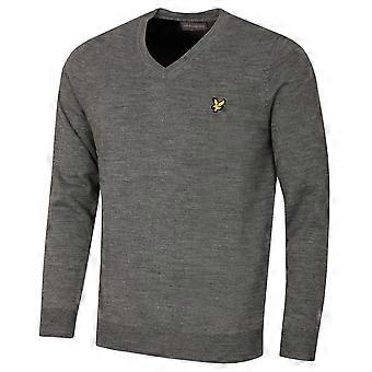 Lyle & Scott Mens V Neck Merino Wełna Akrylowy Trwały sweter