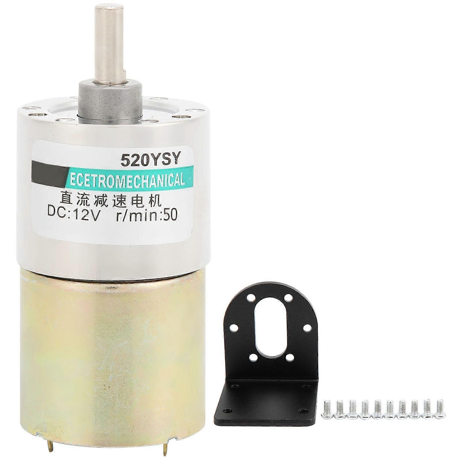 DC Reduction Motor with Bracket Low Speed CW/CCW 12V for Micro Machinery XD-37GB52050rpm/min