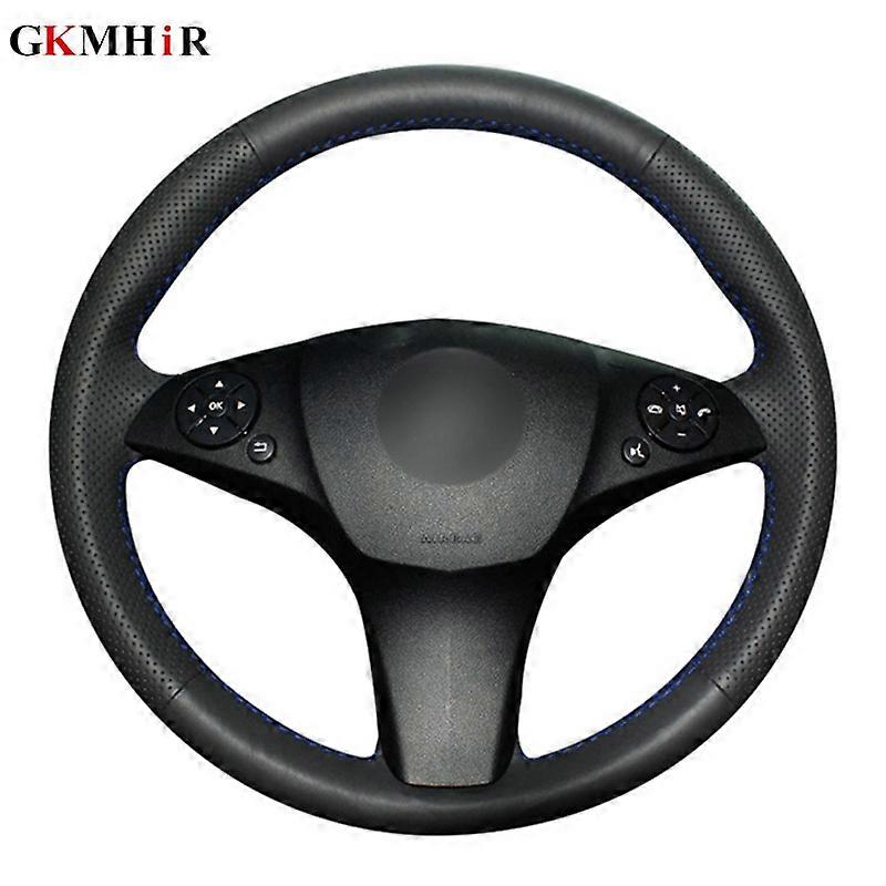Black Artificial Leather Car Steering Wheel Cover for Mercedes Benz C180 C200 C350 C300 CLS 280 300 350 500 GLK