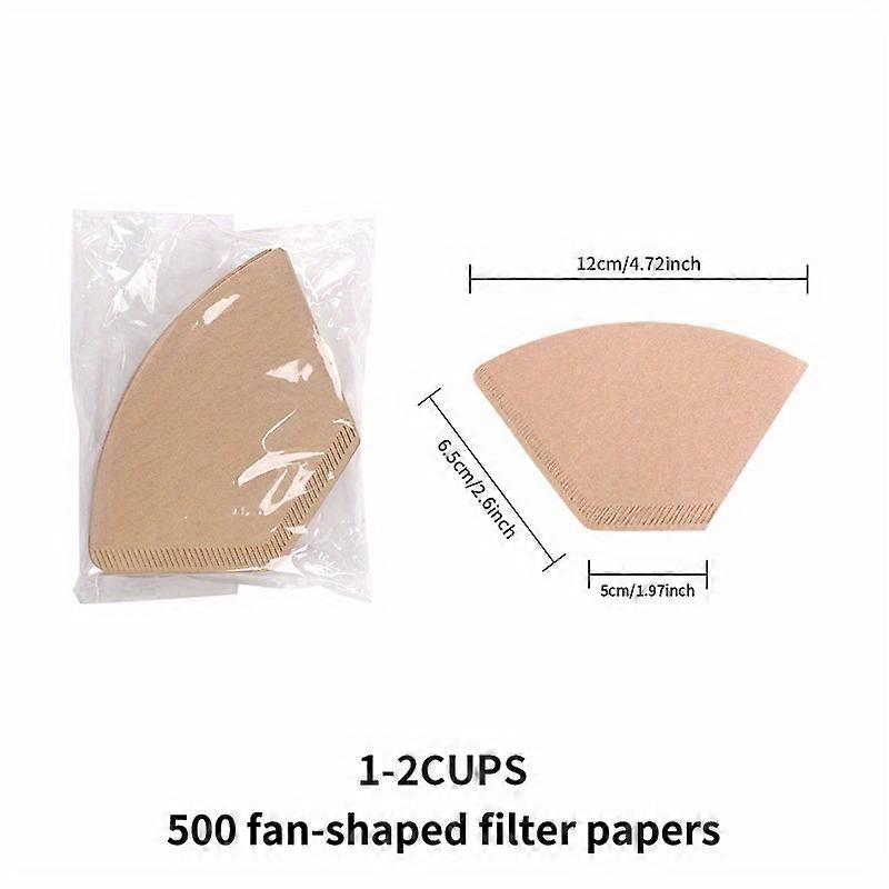 500stk/10pack blæserformet kaffefilterpapir amerikansk kaffemaskine filterpapir rå træmasse materiale blæserformet håndbrygget kaffe filterpapir co