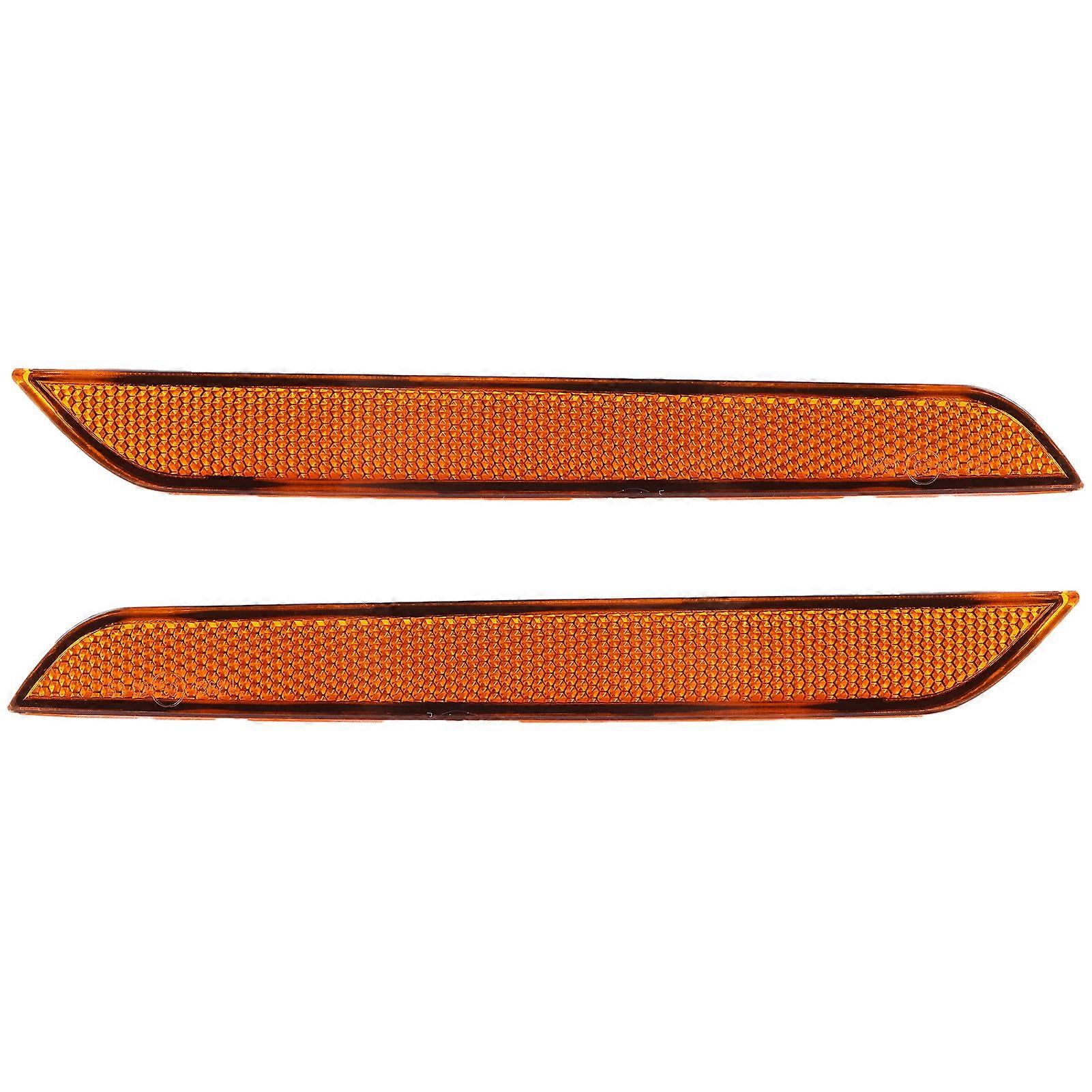 2Pcs Side Marker Light 63147187087 Front Bumper Reflector Lamp for E71/X6/E70/X5MAmber