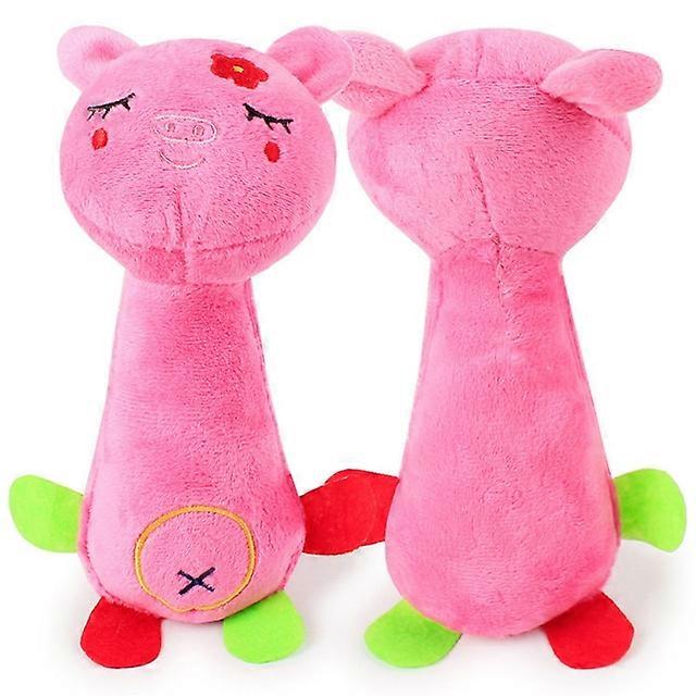 60334 Funny Animal Shape Pet Puppy Dog Toys Soft Plush Sound Squeaky Chew Toy, 21x7.3cm