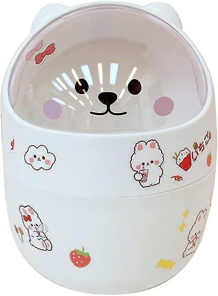 Desk Lid Trash Can Mini I Cute Trash Bin Stora Box Girl Pen H Stora Et With Top