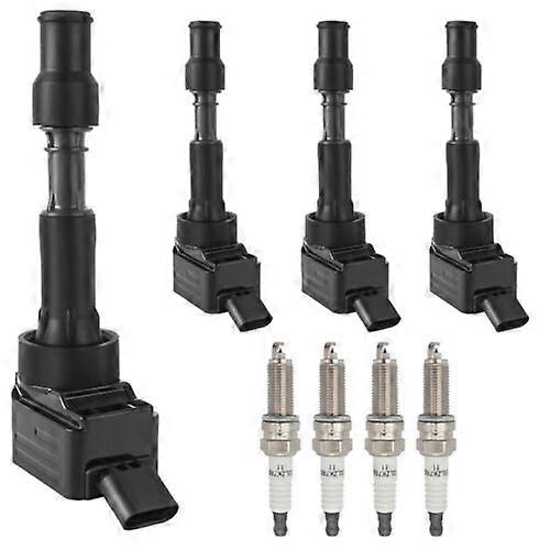 4pcs Ignition Coils + 4pcs Spark Plugs for 2017~2022 Kia Optima Forte5 2.0L L4 NO.7617