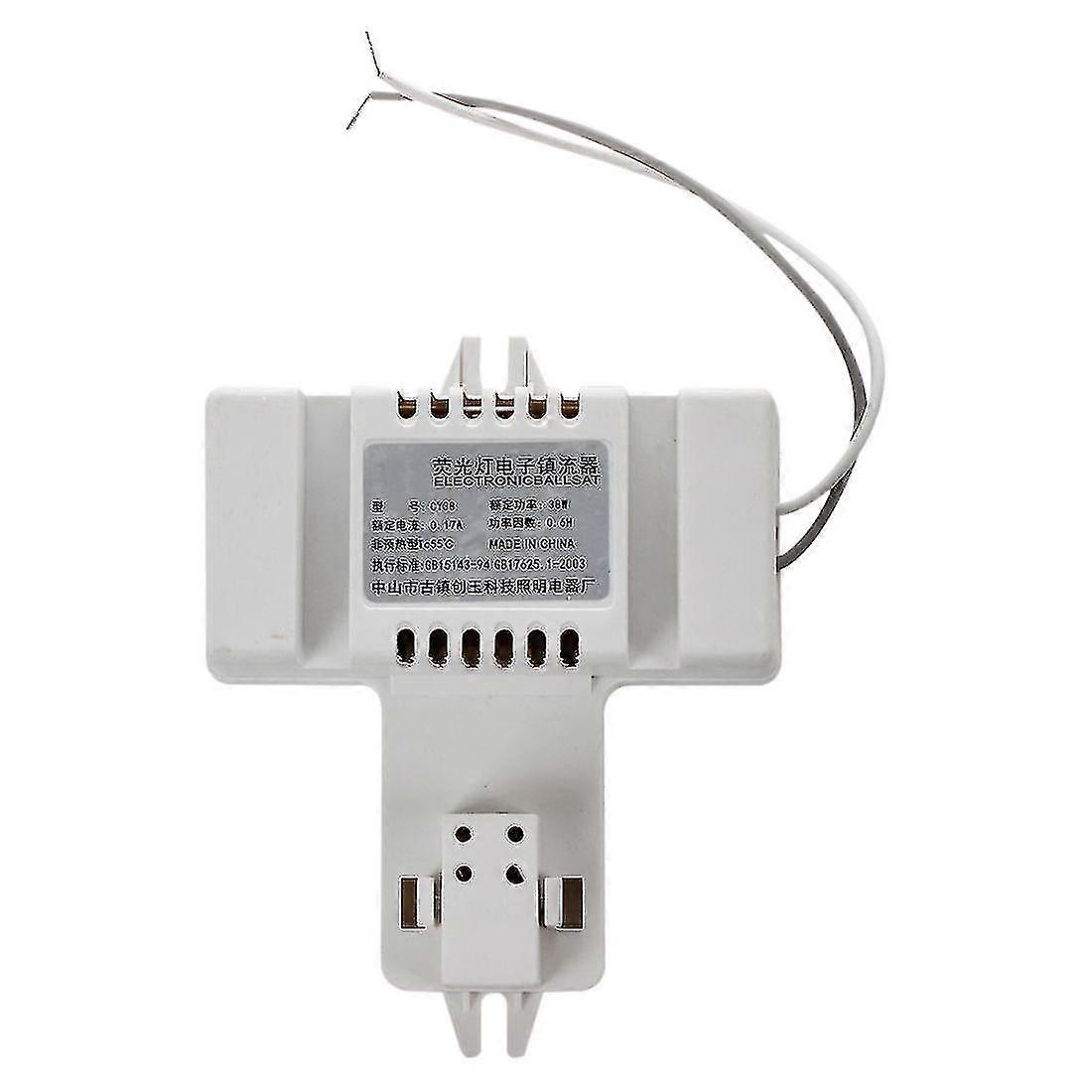 White Plastic Shell 4 Pin 2D Tube Bulb Fluorescent AC 220V 0.19A 38W
