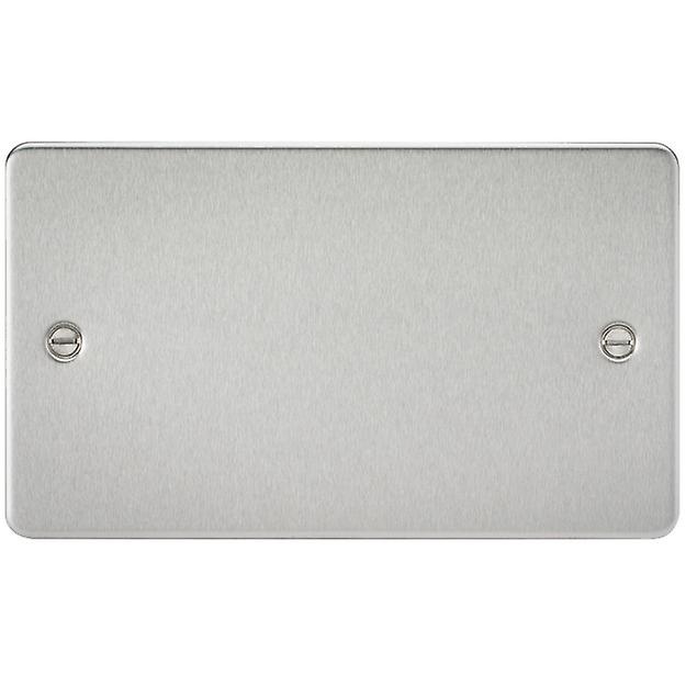 Knightsbridge Flat Plate 2G blanking plate - brushed chrome - FP8360BC