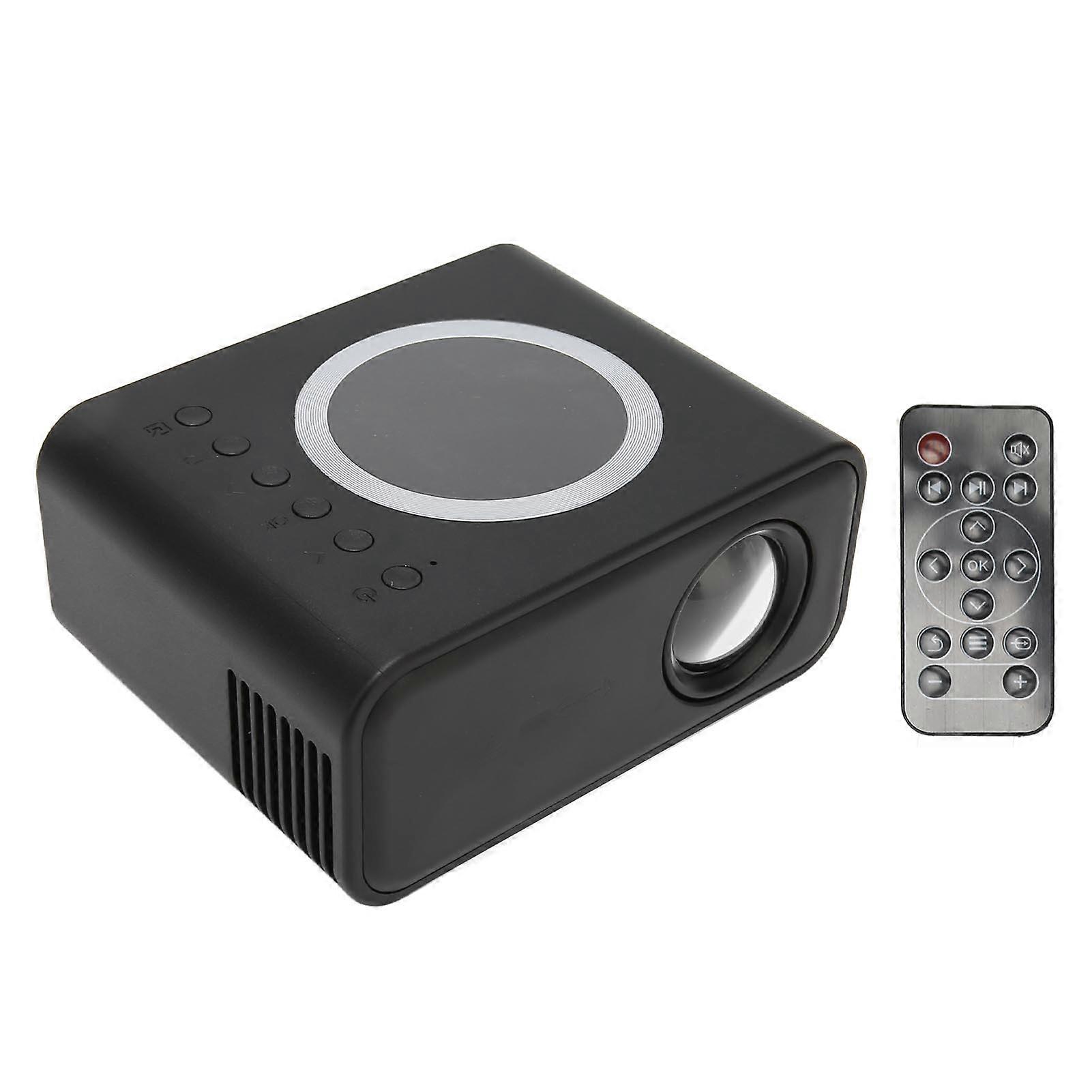 Mini Portable Projector Full High Definition 1080P LED Projector Home Theater Movie Projector for IOS for Android Laptop Black UK Plug