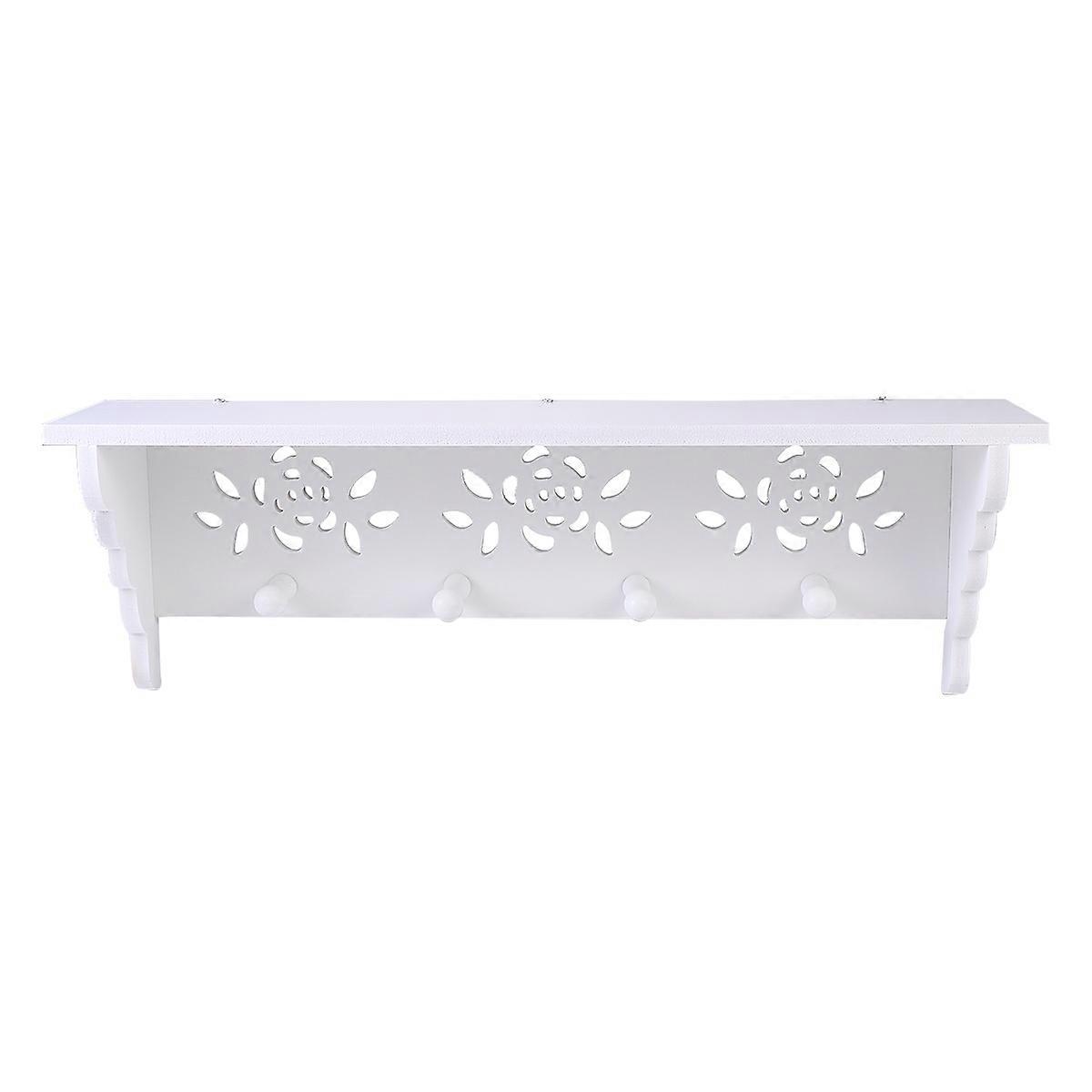 1Pc Hollow-Out Style Wall Shelf Creative Decorative Shelf Hanging Storage Rack (Random Style)