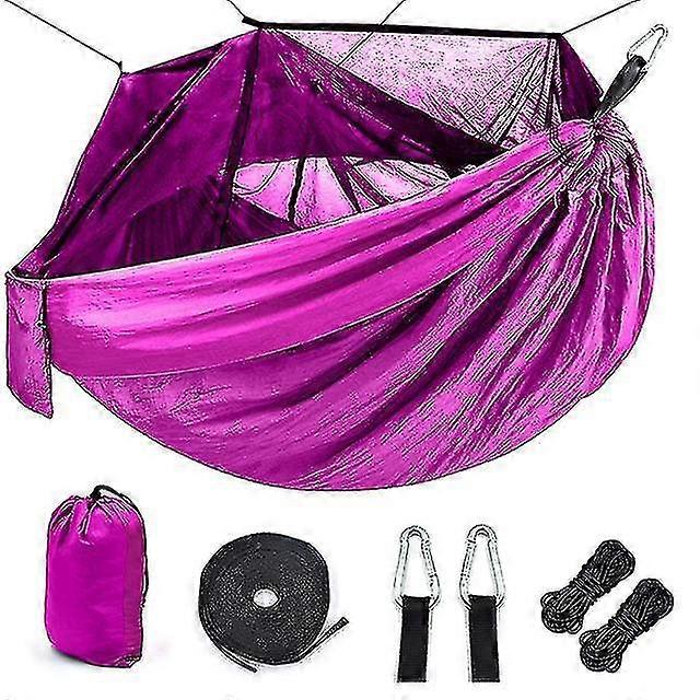 Portable Outdoor Camping Hammock With Mosquito Net High Strength Parachute Fabric Camping Hammock