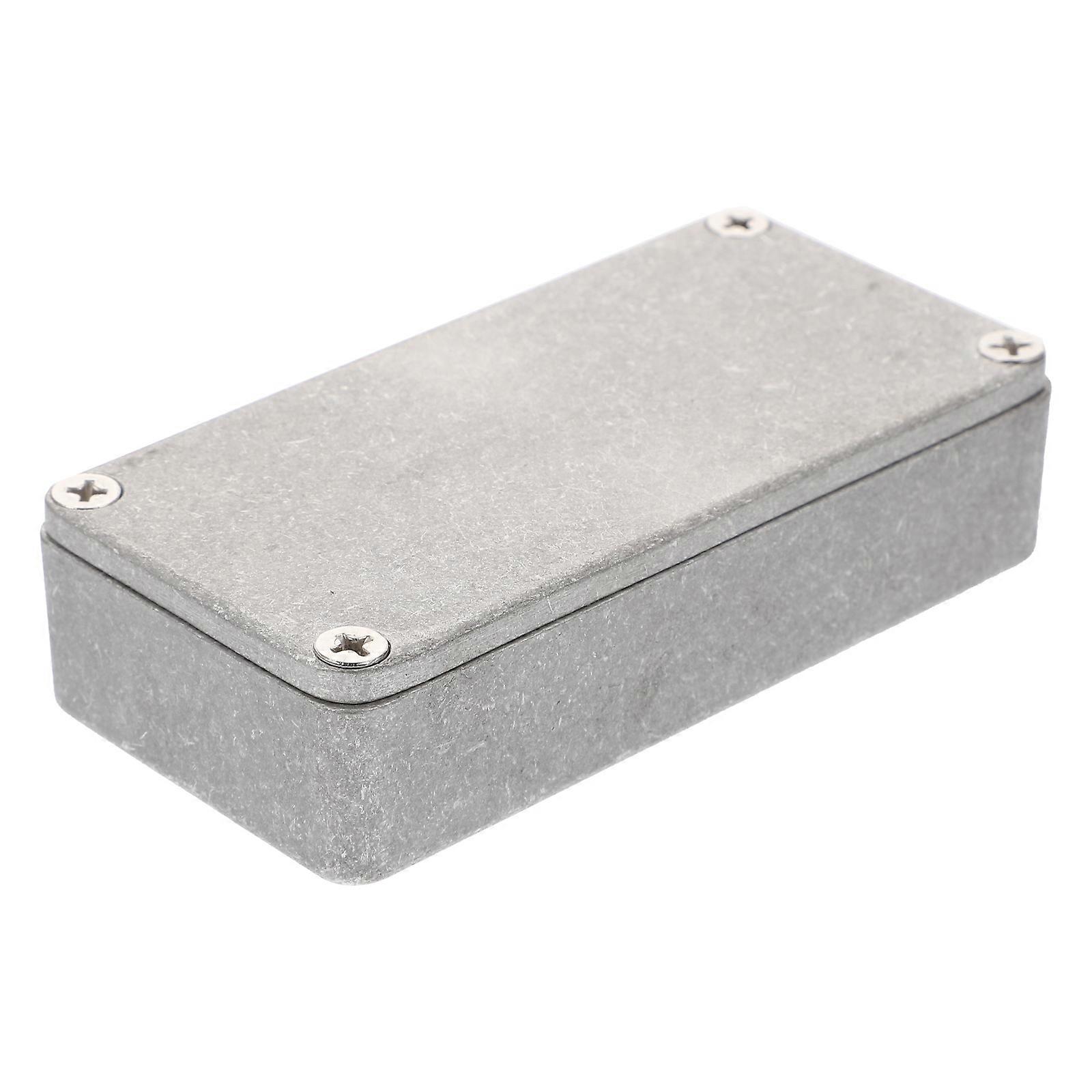 1pc Aluminum Stomp Box Case Guitar Pedal Enclosure Replacement Silver