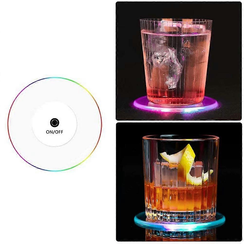 LED Light Coaster, Acrylic, Crystal, Luminous