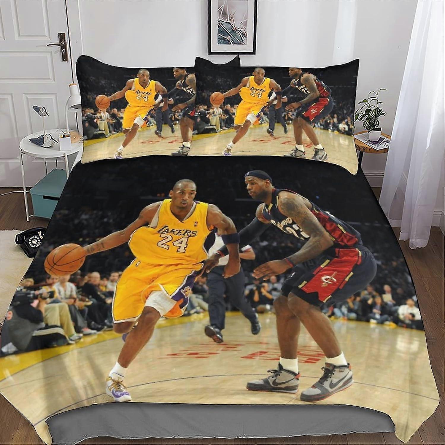 Fundas nórdicas LeBron James D Funda nórdica de baloncesto, Fundas nórdicas  con cierre de cremallera Soft Kids Teens Boys Lite Set 135*200 CM