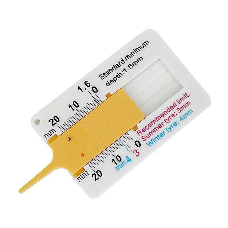 4PCS Portable Tire Tread Depth Gauge 0-20MM Car Wheel Depth Gauge Caliper Indicator Plastic Depth Meter Tire Wheel Measure Tool