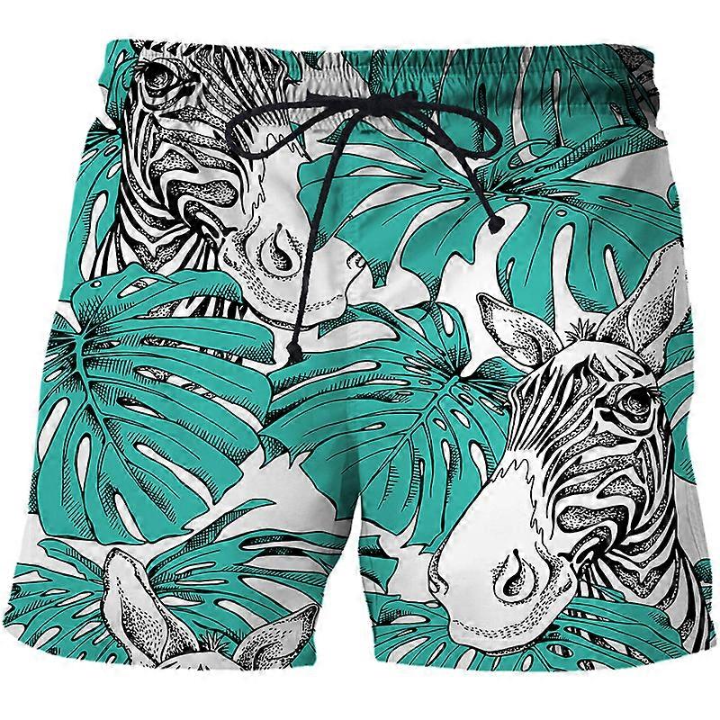 Mode Animel Tiger 3D-tryckta mönstershorts Mäns utomhus fritidssporter Högkvalitativa snabbtorkande strandbyxor Män Gym Shorts
