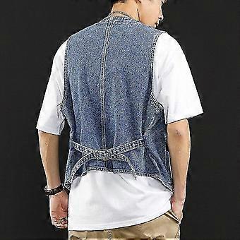 Generisch Jeansweste Herren Ärmellos - Vintage Cowboy Style Für Sommer