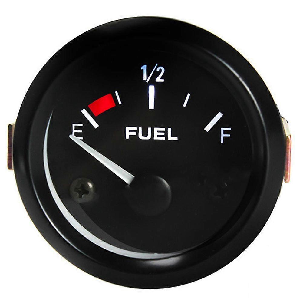 E-1/2-F 12V Car Auto Fuel Level Gauge Meter Black Rims Automotive Gauges Replace for Car Truck