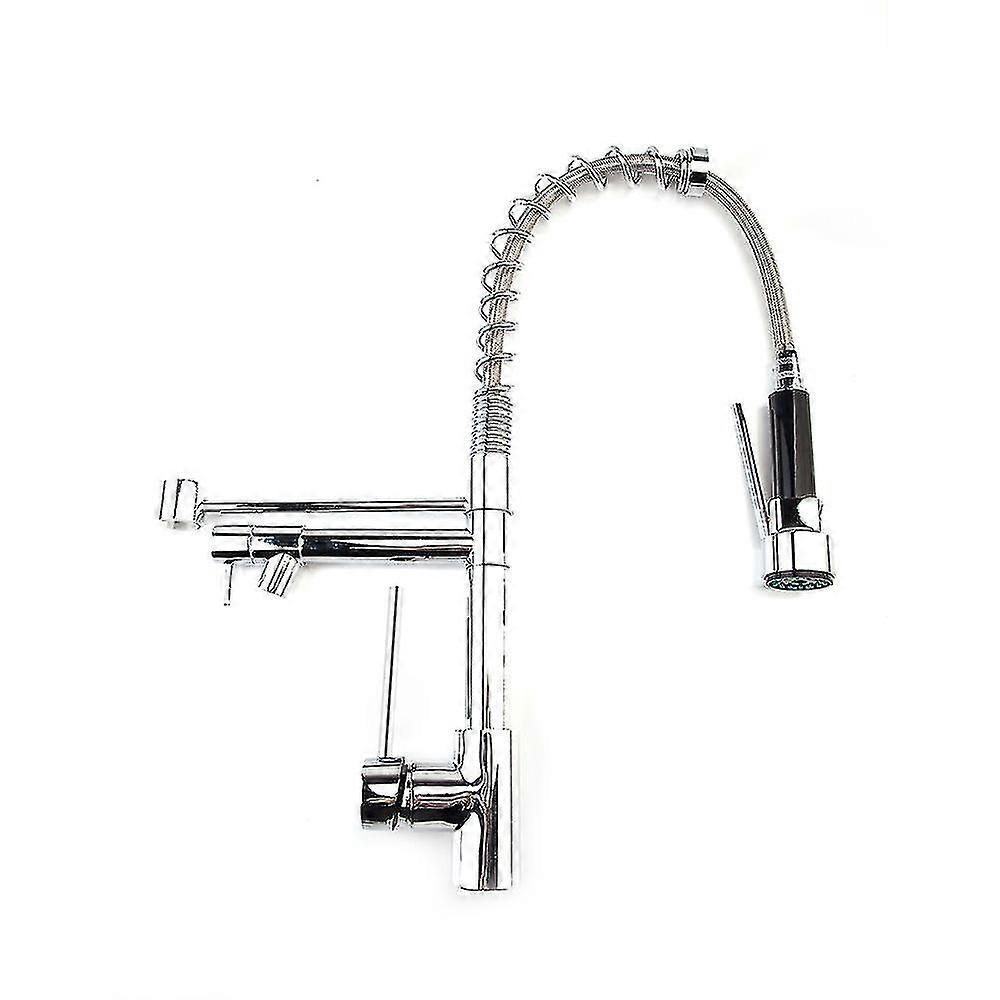 All Copper Kitchen Spring Double Outlet Faucet