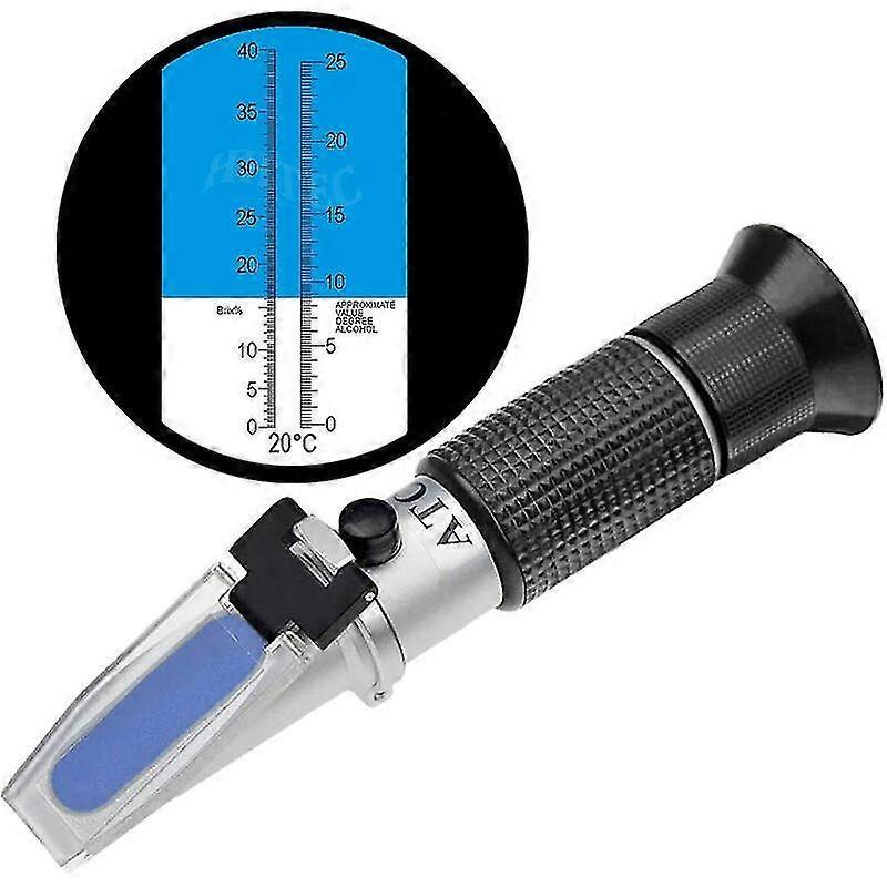 Winemaker Refractometer Potential Alcohol Content: 0-25% Sugar: 0-40% With Atc For Wine Brewing Brix To Measure Sugar Content To Produce Better Wine
