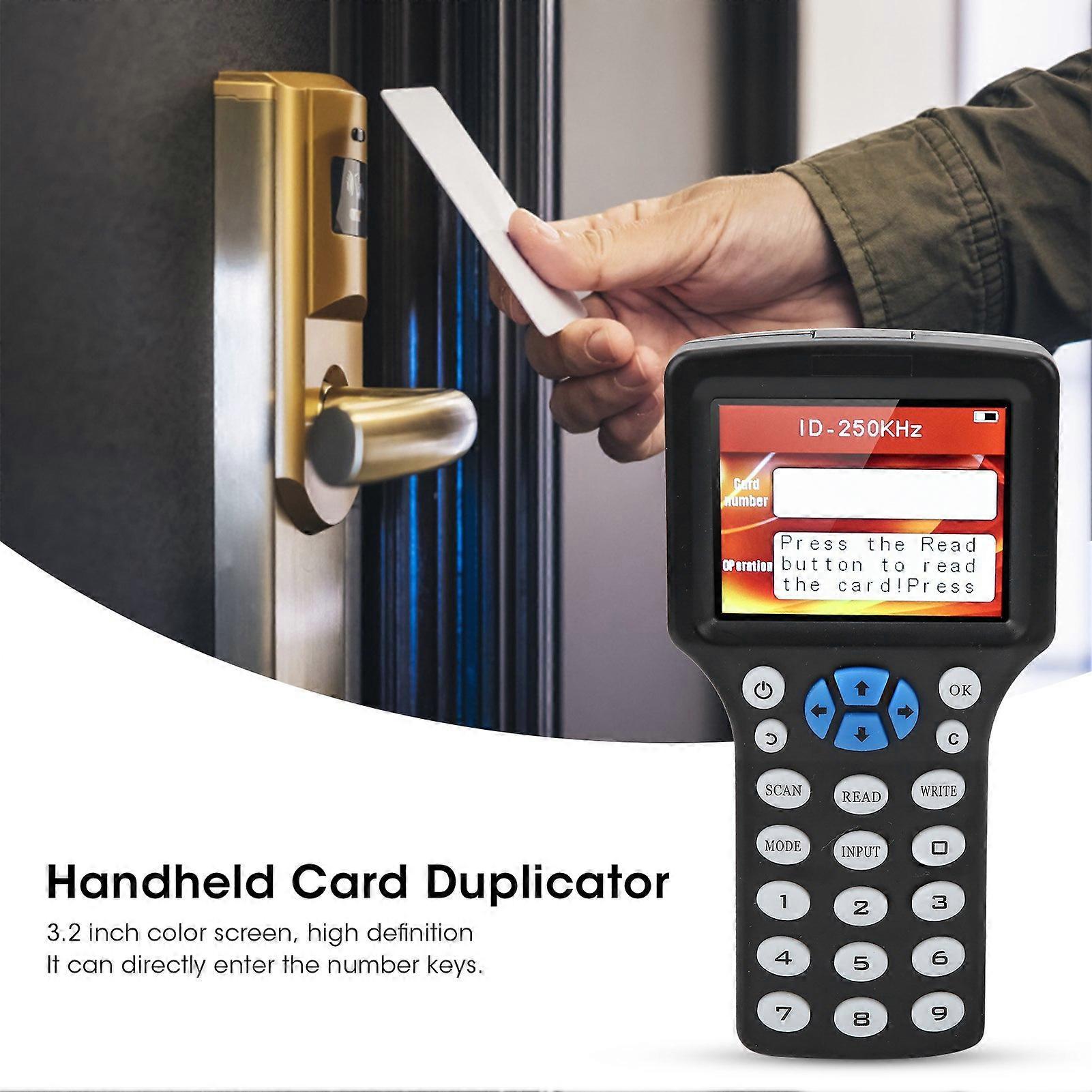 Handheld IC ID Card Reader Writer Multiple Frequency Portable CUID/FUID/UFUID Tag DuplicatorBlack