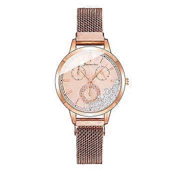 Vrouwen mode horloge klok roestvrij staal casual jurk pols kristal sieraden