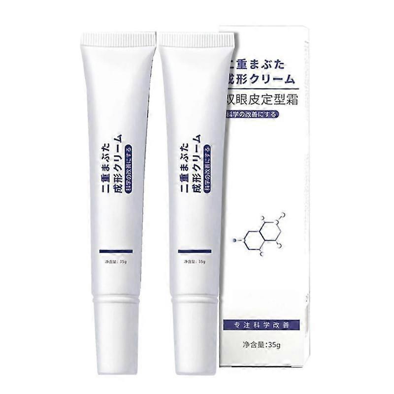 2Pcs Double Eyelid Pen Glue Invisible Double Eyelid Styling Cream Stick Long Lasting