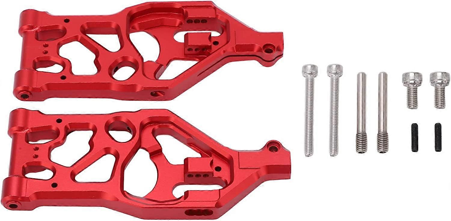 1 Pair RC Front Lower Swing Arm Aluminum Alloy Front Lower Suspension Arms Compatible with ARRMA 15(Red) Car Model Accessory