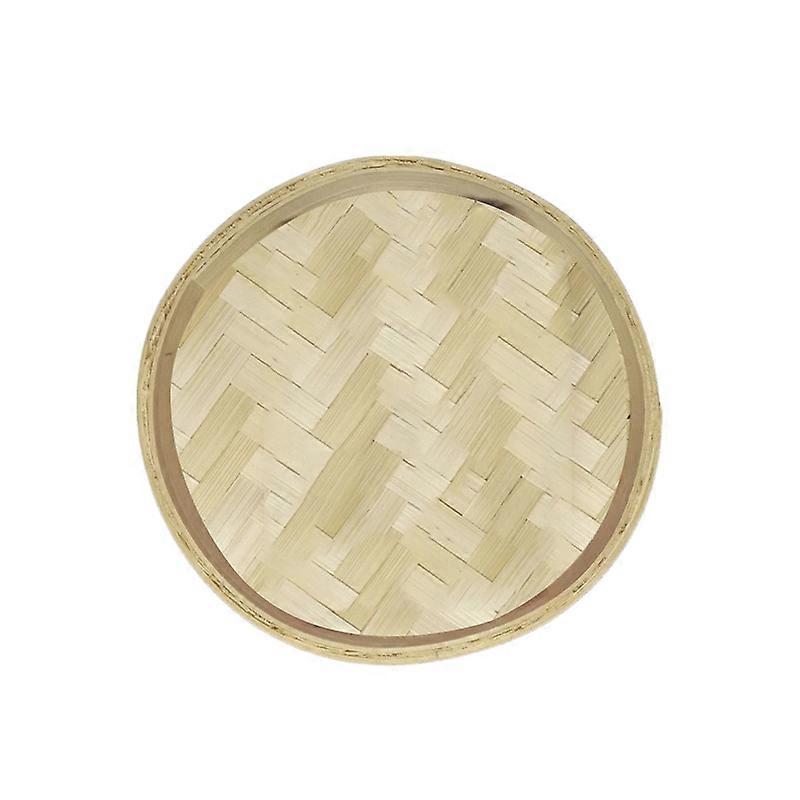 Bamboo Sieve Round Large Capacity Handcraft Multipurpose Handmade Tea Tray for Home