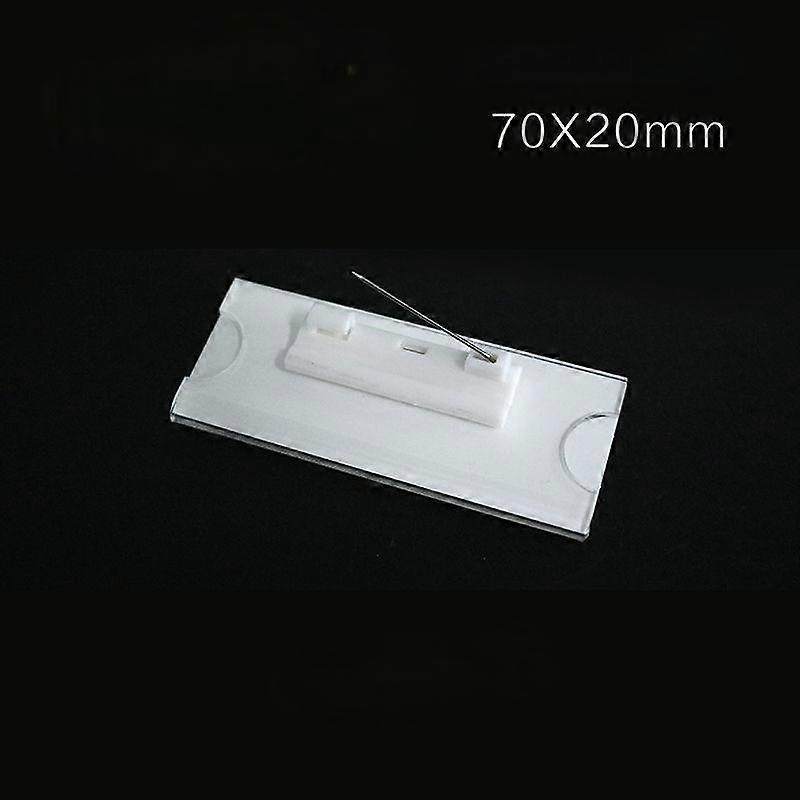 Vogue Replaceable Work Card Universal Wide Mouth Pin Name Tag Reusable Transparent Hanging On Clothes Acrylic Card Insertion Che