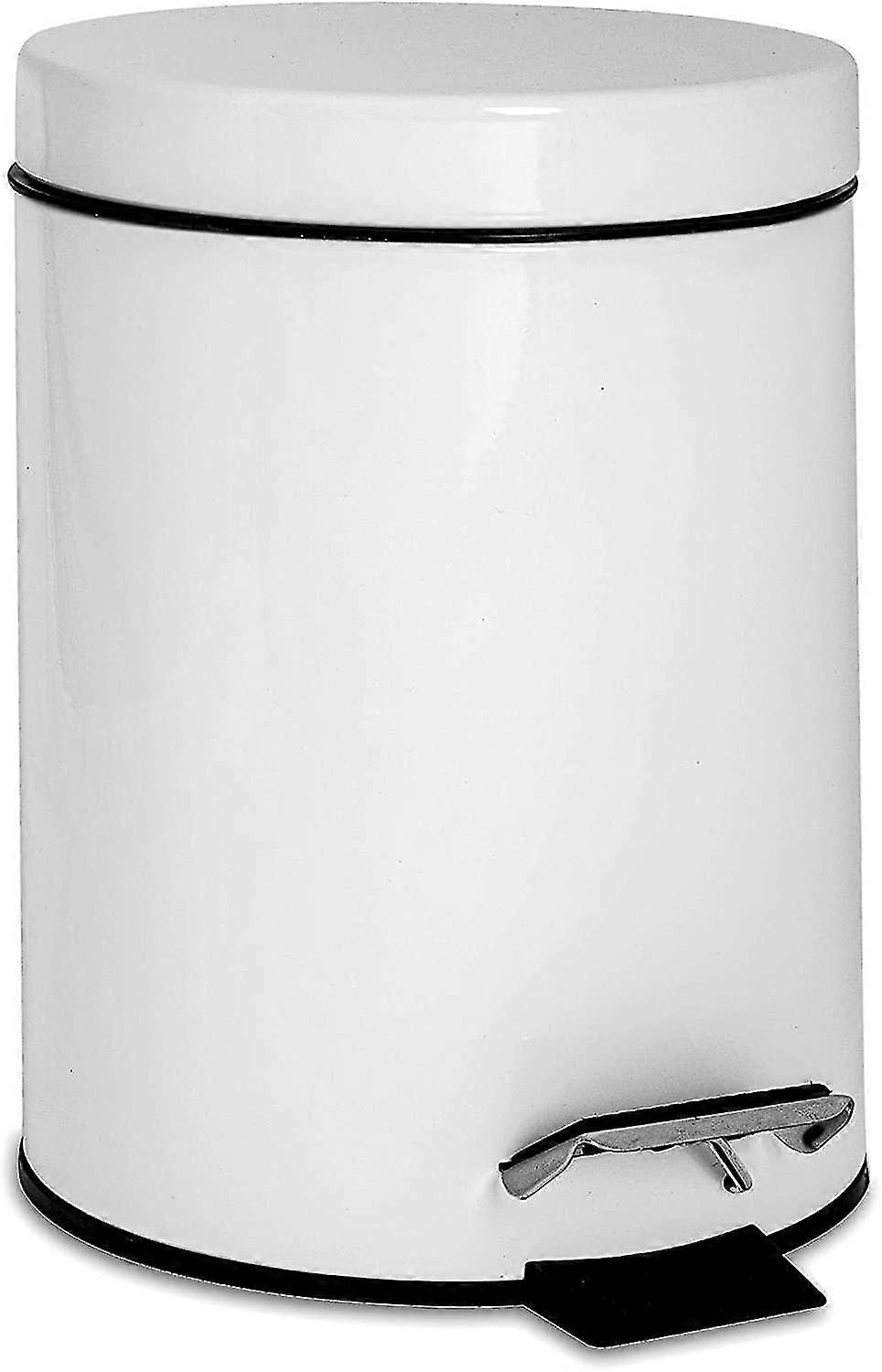 bathroom pedal bin with inner bucket - 3 litre bin - white finish