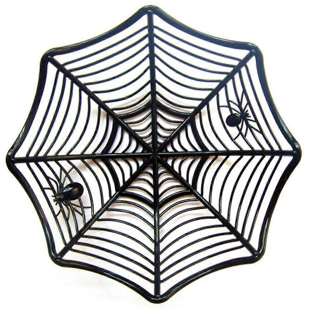 2PCS Halloween Decoration Spider Web Shape Candy Basket Restaurant Bar Fruit Basket Candy Basket