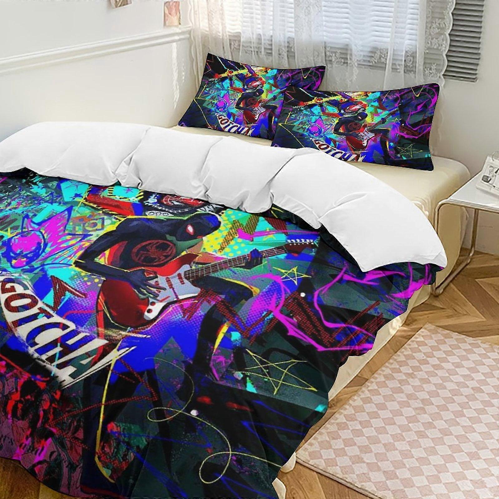 Zm603 Spider-Man 3-Piece Twin Bed Set - Includes 1 Single Quilt And 2 Pillow Cases Bedding - Fade Resistant Microfiber Lc603