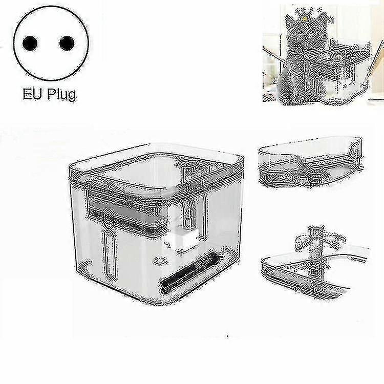 Distributeur d'eau intelligent pour animaux de compagnie, filtre à circulation automatique, purification à six volets, style : automatique