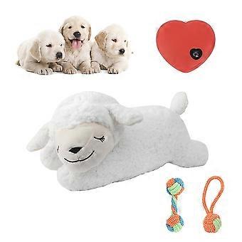 Juguete de peluche para perros, juguete para cachorros con latidos del corazón Juguete de entrenamiento para perros para el alivio de la ansiedad por separación Ayuda conductual para mascotas
