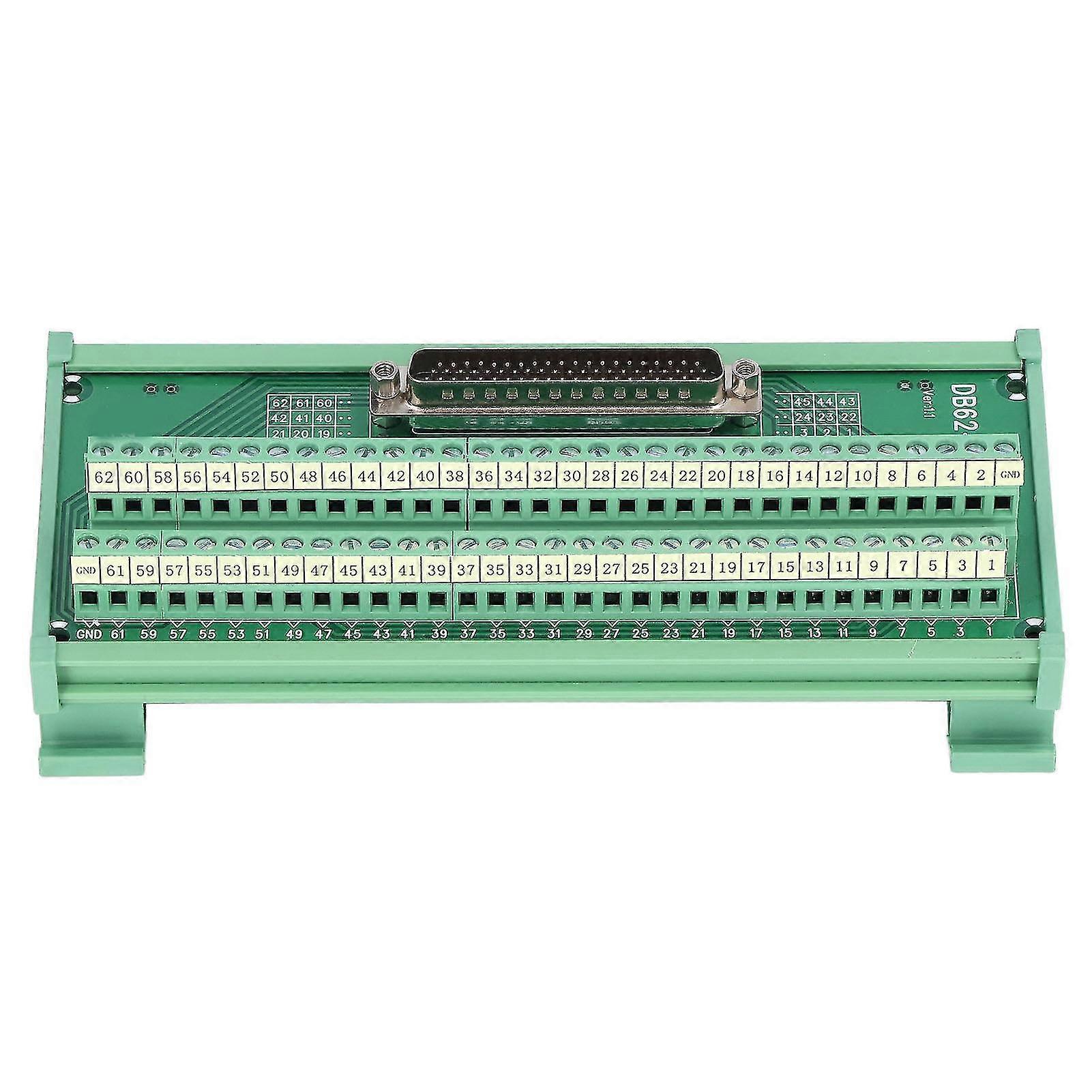 Bloque de terminales de 3 filas Conector macho hembra Adaptador Módulo de placa de ruptura DC 60VDB62-M7