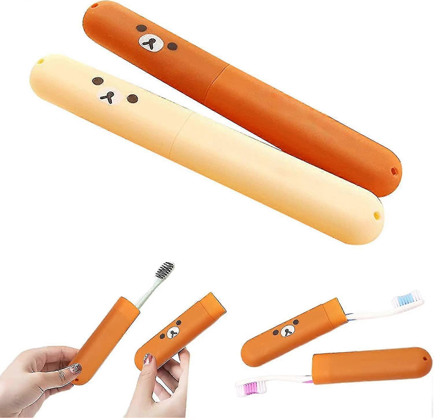 Toothbrush Case, 2 Pieces Portable Toothbrush Case, Portable Toothbrush Case