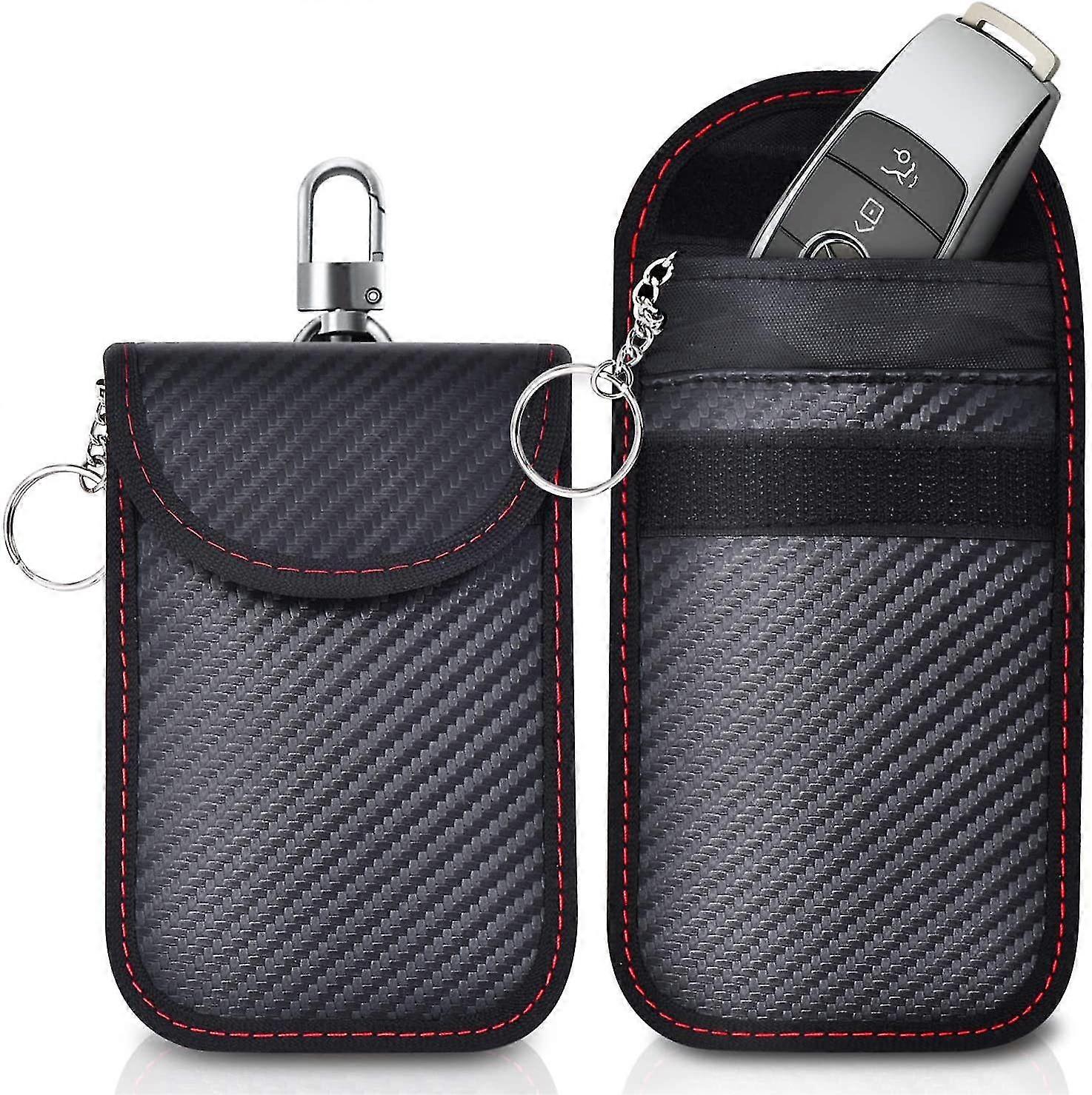 2 Pack Faraday Pouch For Car Keys,anti-theft Faraday Bag For Car Keys,rfid Car Key Signal
