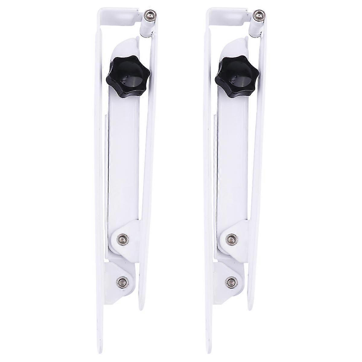 2pcs Foldable Adjustable Solar Panel Support Home Iron Solar Panel Bracket (silver,white)