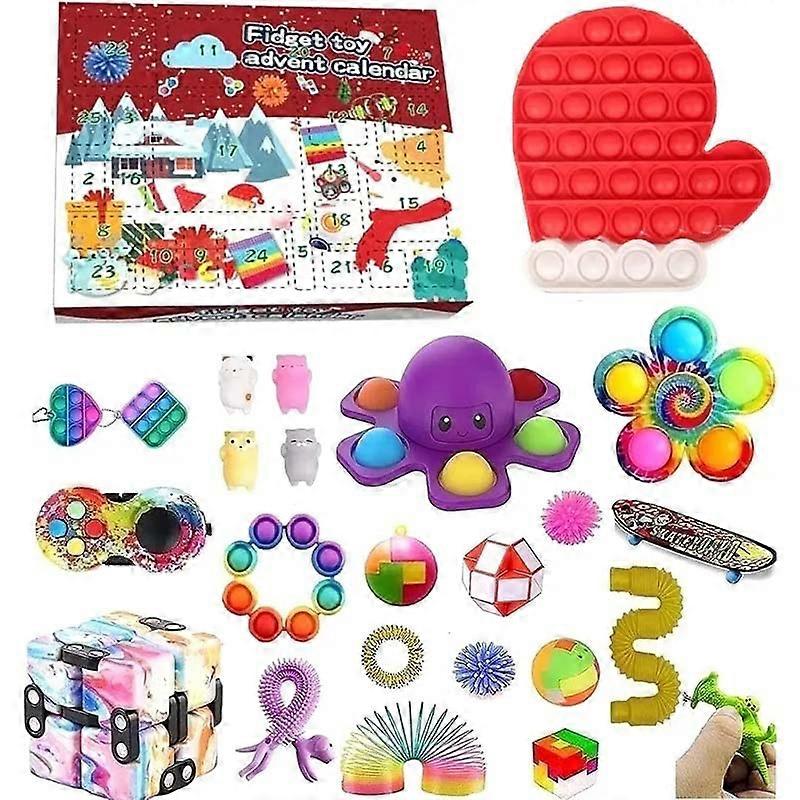 Amazon Christmas Calendar Countdown Blind Box Hand Tear Box Demolition Music DIY Decompression Vent Decompression Set