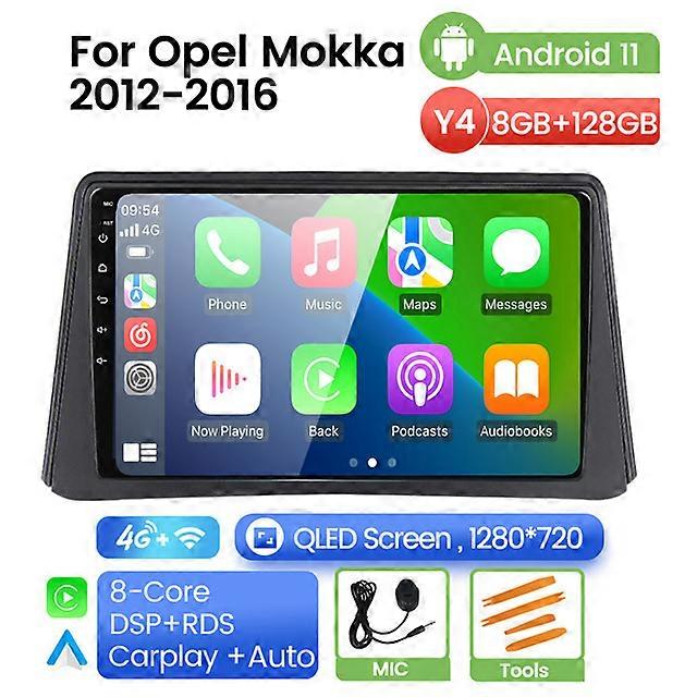Car Radio Multimedia Player 2Din For Opel Mokka 2012 2013 2014 2015 2016 Android 11 Autoradio GPS Navigation Wifi Audio Stereo