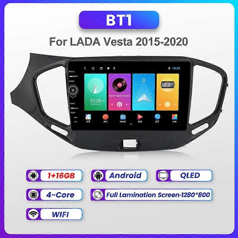 LADA Vesta Cross Sport 2015 - 2020 Carplay için Multimedya Oynatıcı akıllı sistem Topuzları ile 9 INÇ QLED Ekran
