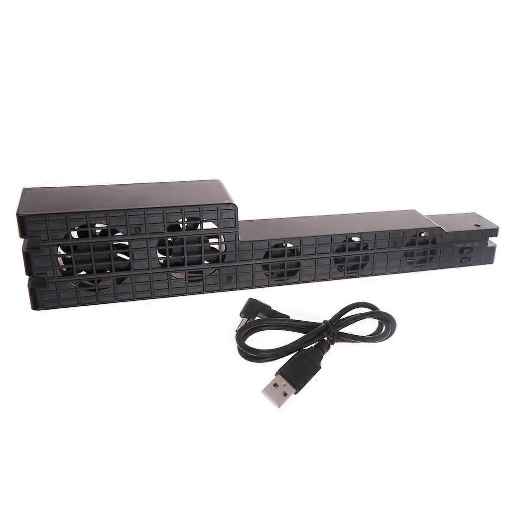 Super-Turbo Temperaturkontroll Kylare Fläkt USB Extern Kylare För PS4 Pro Spelkonsol Vertikal Stativ Spel Kylfläkt