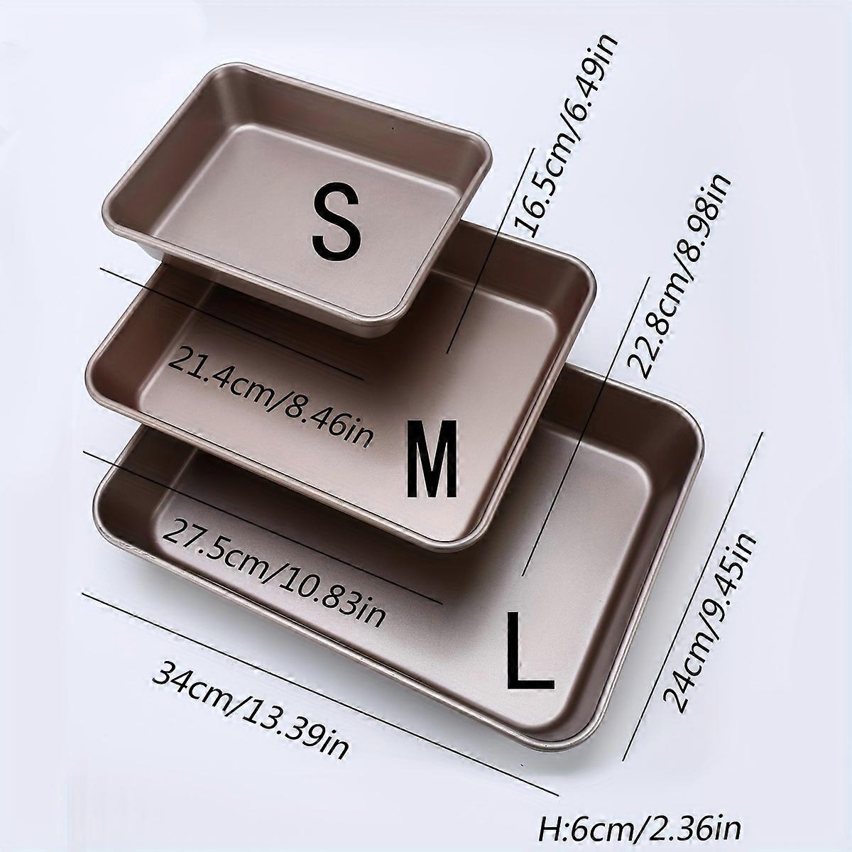 1pc, Rectangular Baking Pan, Carbon Steel Non-Stick Cookie Sheet, Deep Baking Trays, Oven Accessories, Baking Tools, Kitchen Gadgets, Kitchen Accessor