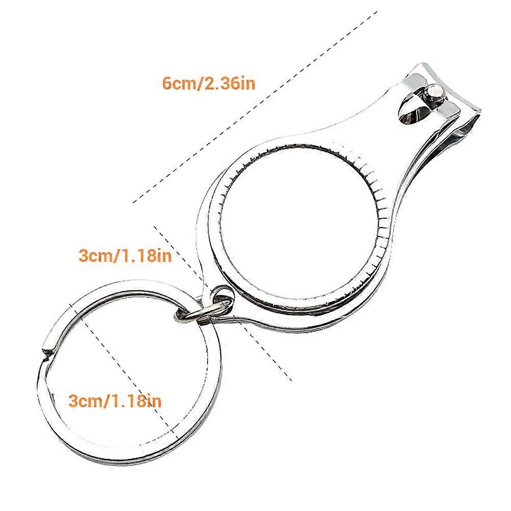 Key Chain Nail Clippers Bottle Opener 3 in 1 Multifunction Round