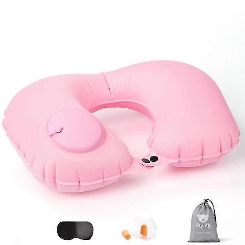 Inflatable Neck Pillow, Fully Adjustable Neck Pillow,pink PXCL