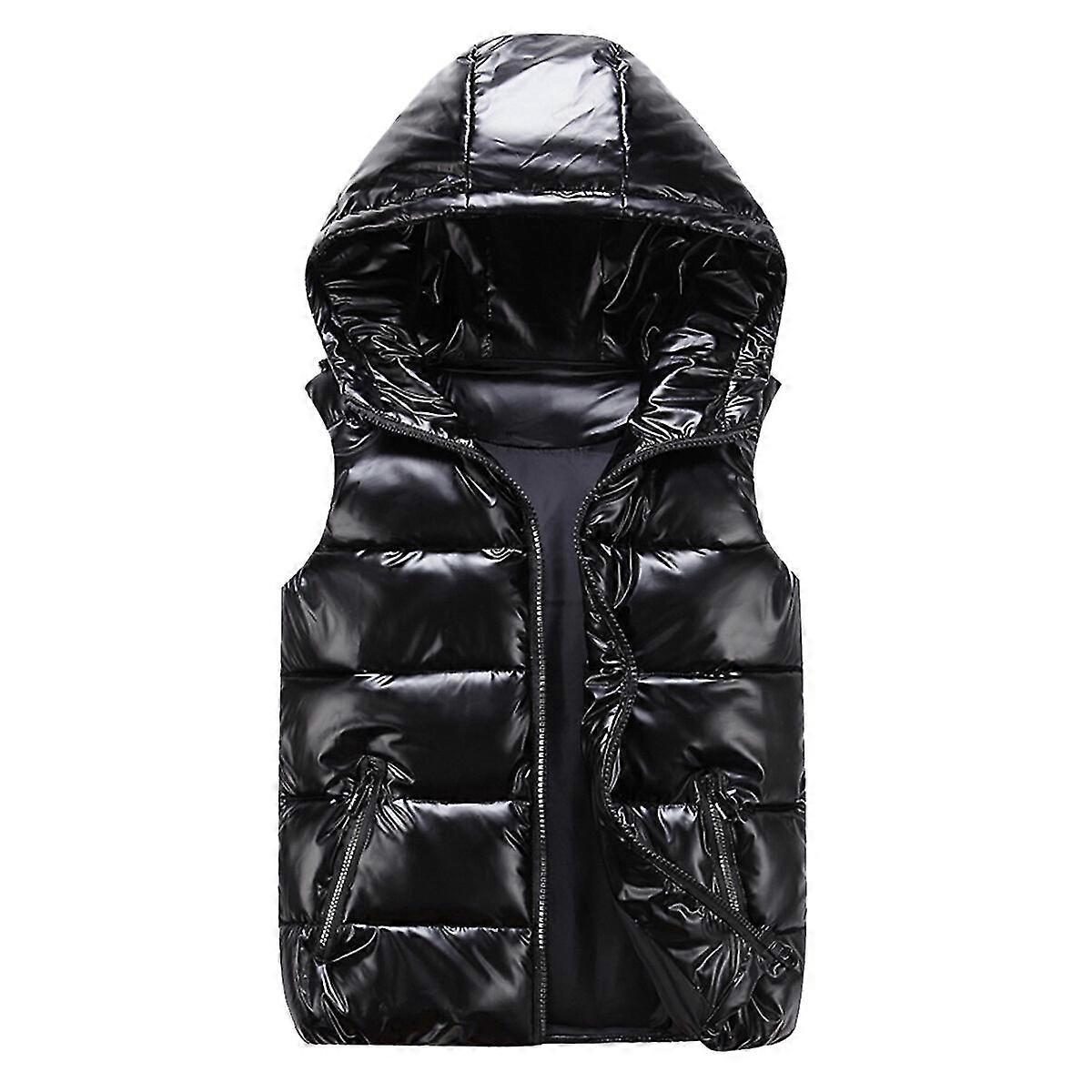 Unisex Parlak Su Geçirmez Kolsuz Ceket Hafif Puffer Yelek