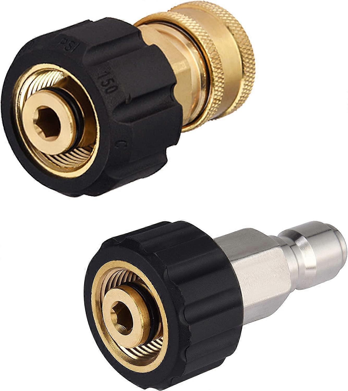 High Pressure Washer Hose Adapter Set M22 to 3/8 Quick Connect Electric Washer Hose, 5000 PSI